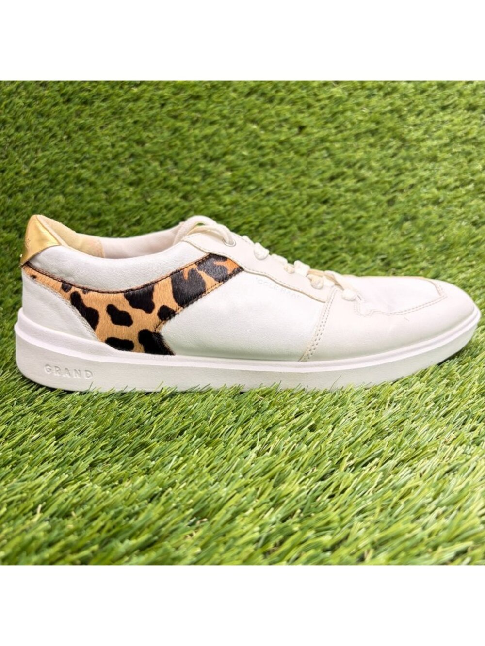 Cole Haan Grand Crosscourt Womens Size 8 White Leather Tennis Shoes Sneakers